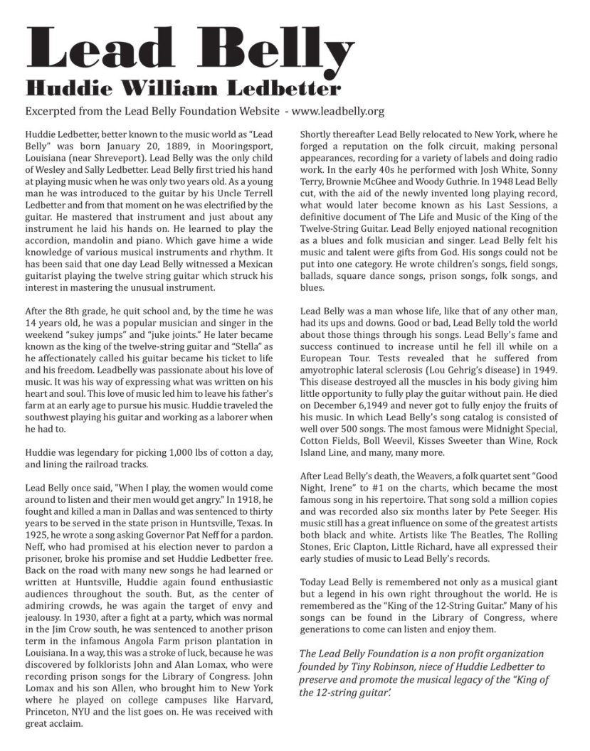 LeadBelly_Bio_Program